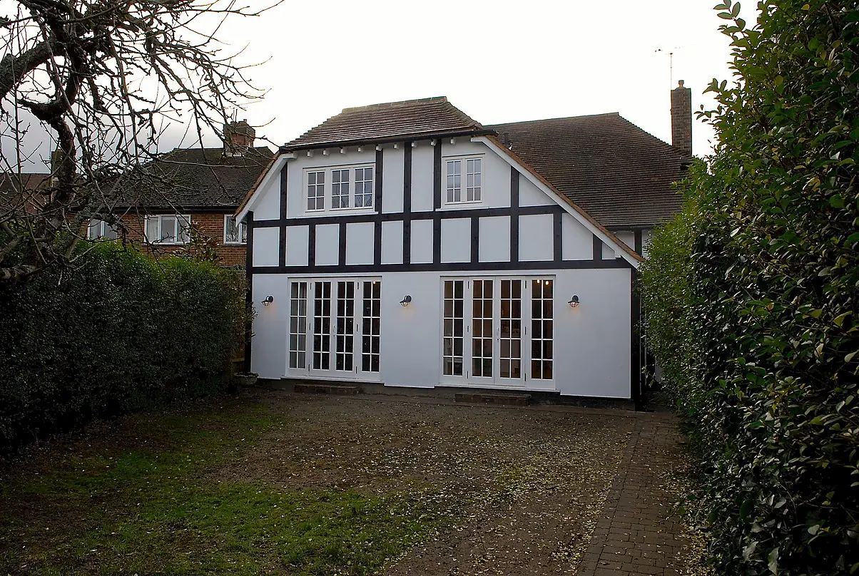 Rear extension with French doors to the garden