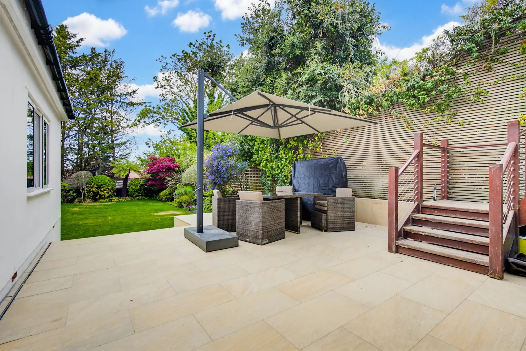 Patio and garden steps